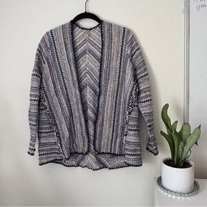 Women's Striped Gray Sweater
